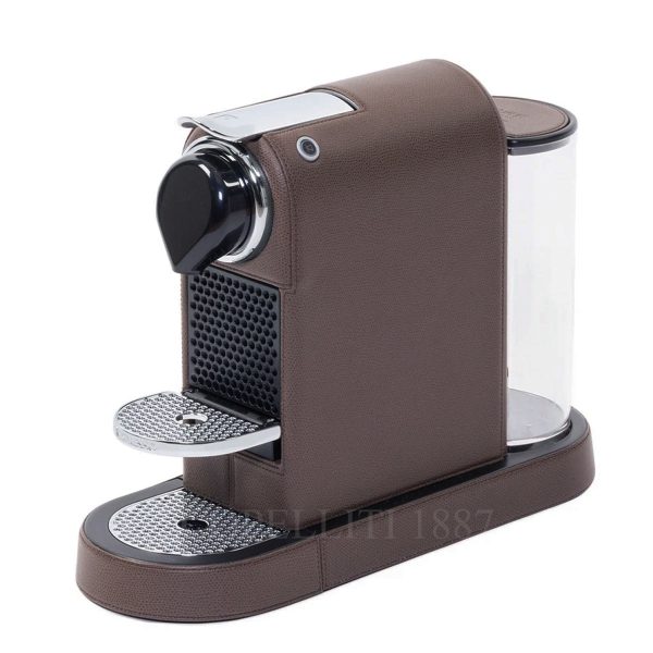 giobagnara nespresso coffee machine brown leather citiz easy