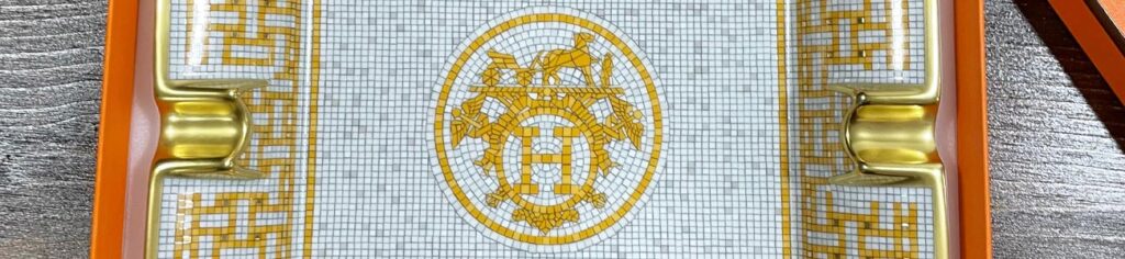 hermes cigar ashtray in porcelain