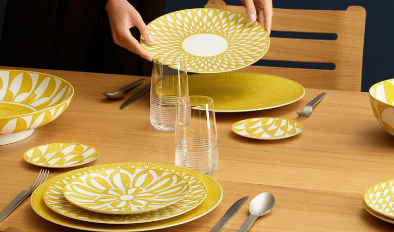 hermes plates soleil