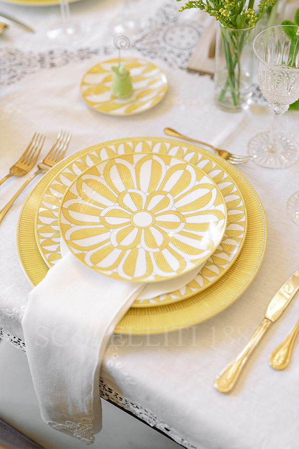 hermes soleil d'hermes yellow plates