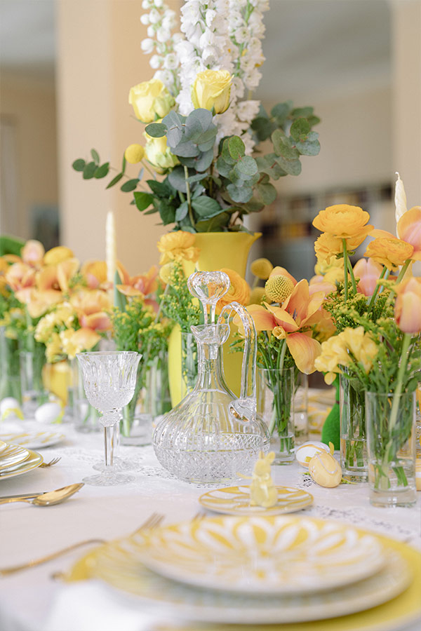 hermes soleil d'hermes yellow tableware