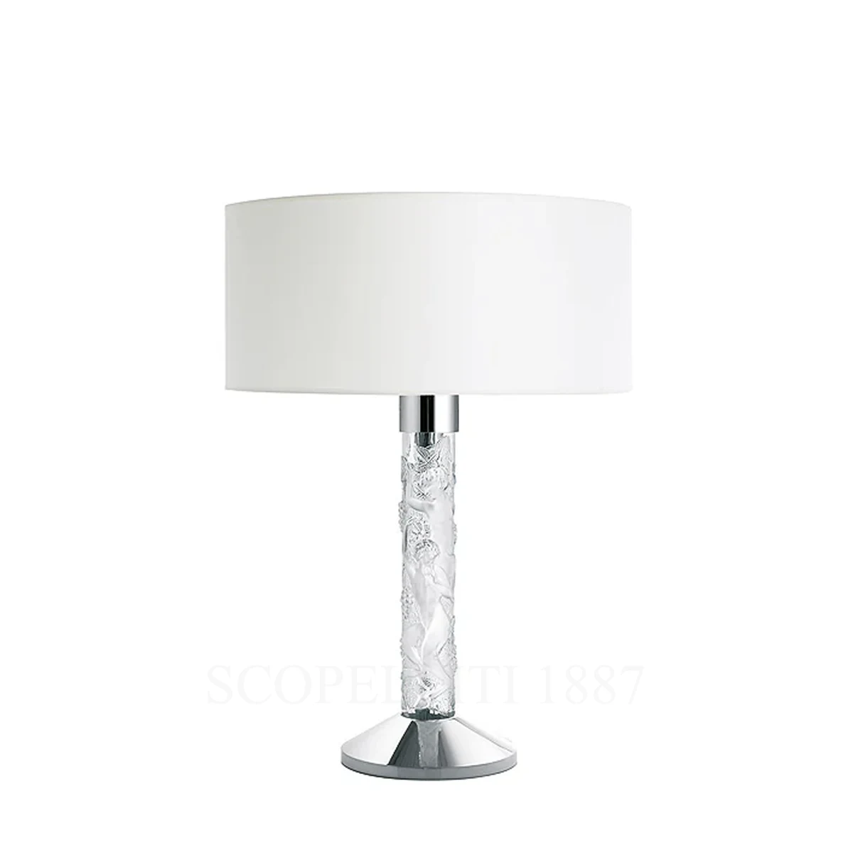 lalique faunes crystal lamp