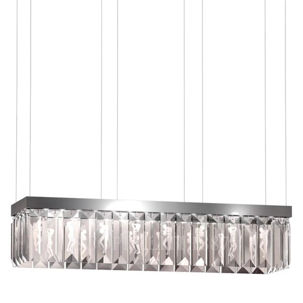 lalique serene chandelier rectangular 40 prisms