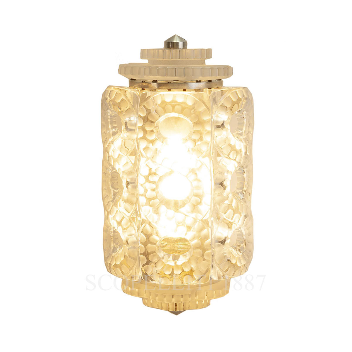 Lalique Seville Wall Sconce Clear Light On