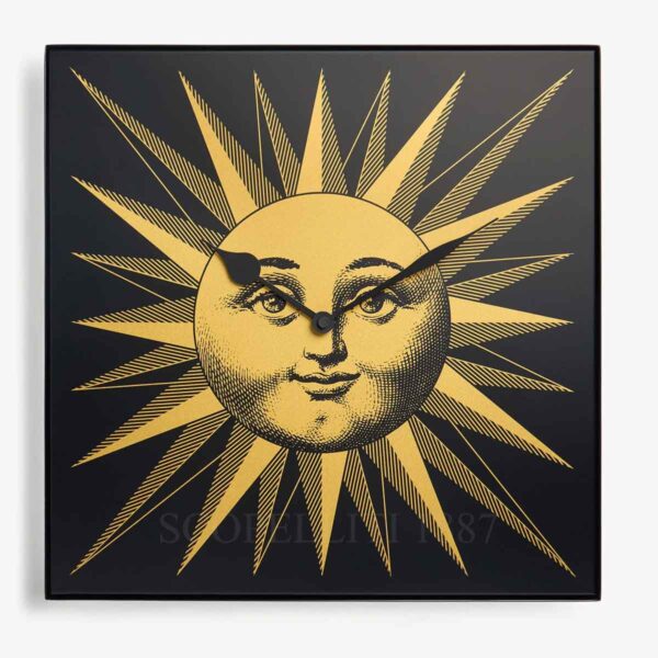 fornasetti wall clock grande sole gold