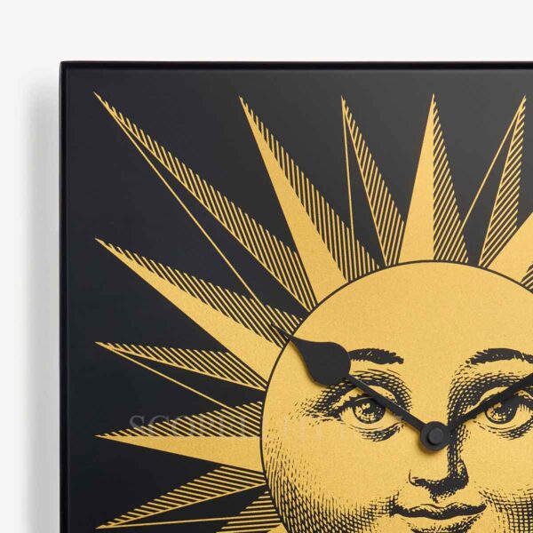 fornasetti wall clock grande sole gold details