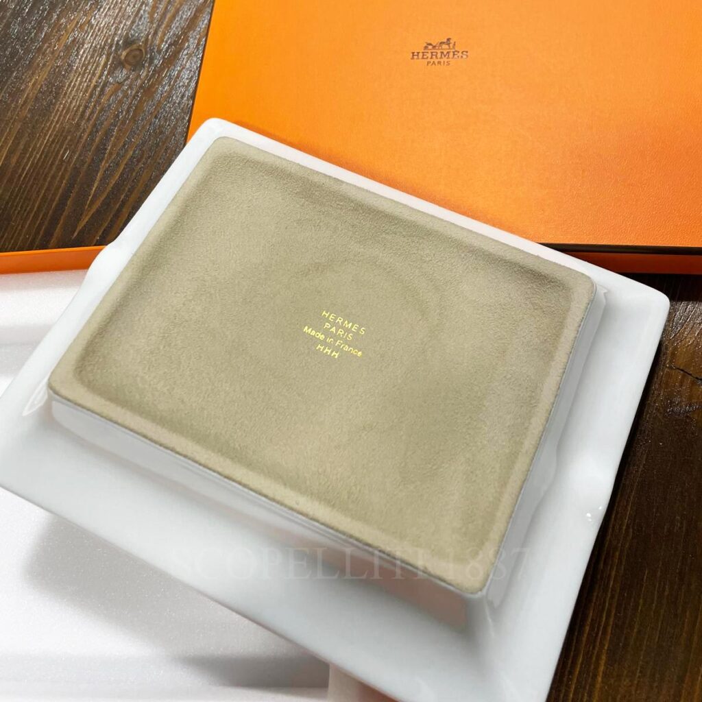 hermes ashtray leather base mosaique au 24 gold