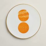 hermes kaorumi dessert plate orange