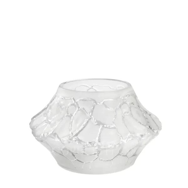 lalique caldera vase votive small
