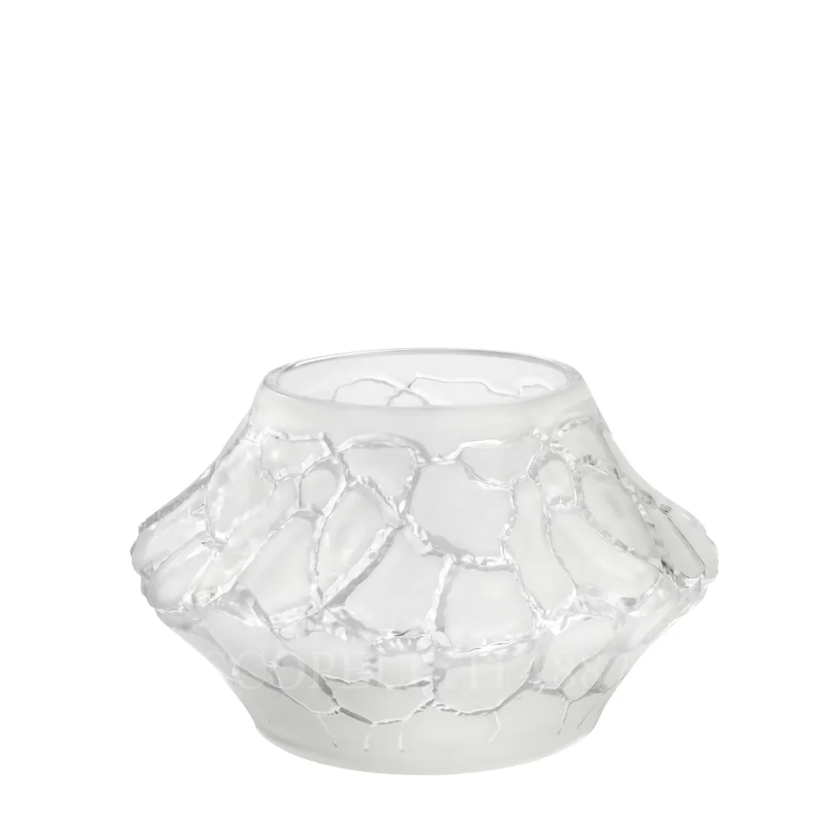 lalique caldera vase votive small