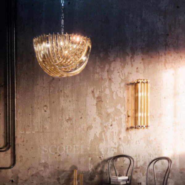 venini triedri hemispherical chandelier 964.50 photo