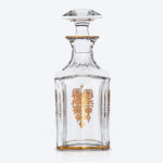 baccarat harcourt empire whisky decanter in clear crystal with gold details
