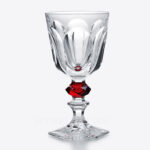 baccarat harcourt louis philippe glass in clear crystal with red knob