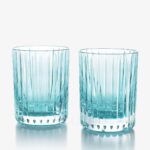 baccarat harmonie turquoise crystal tumblers – set of 2, luxury barware