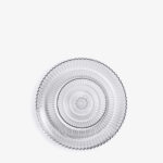 baccarat mille nuits clear crystal extra small plate with engraved motif