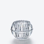 baccarat mille nuits clear crystal votive with beveled petal design
