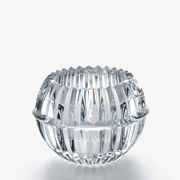 baccarat mille nuits clear crystal votive with beveled petal design