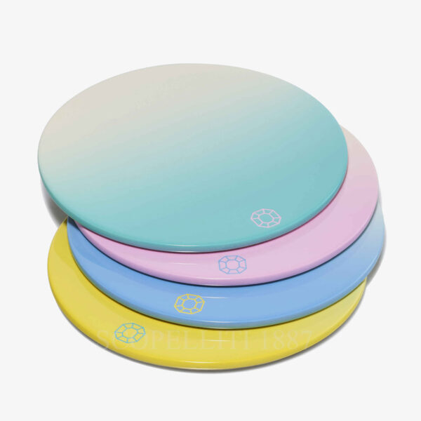 baccarat octogone colors of joy pastel coasters