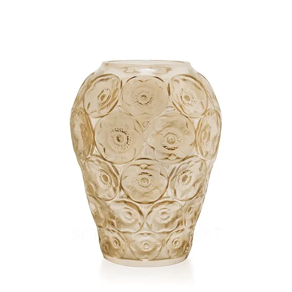 lalique anemones vase gold