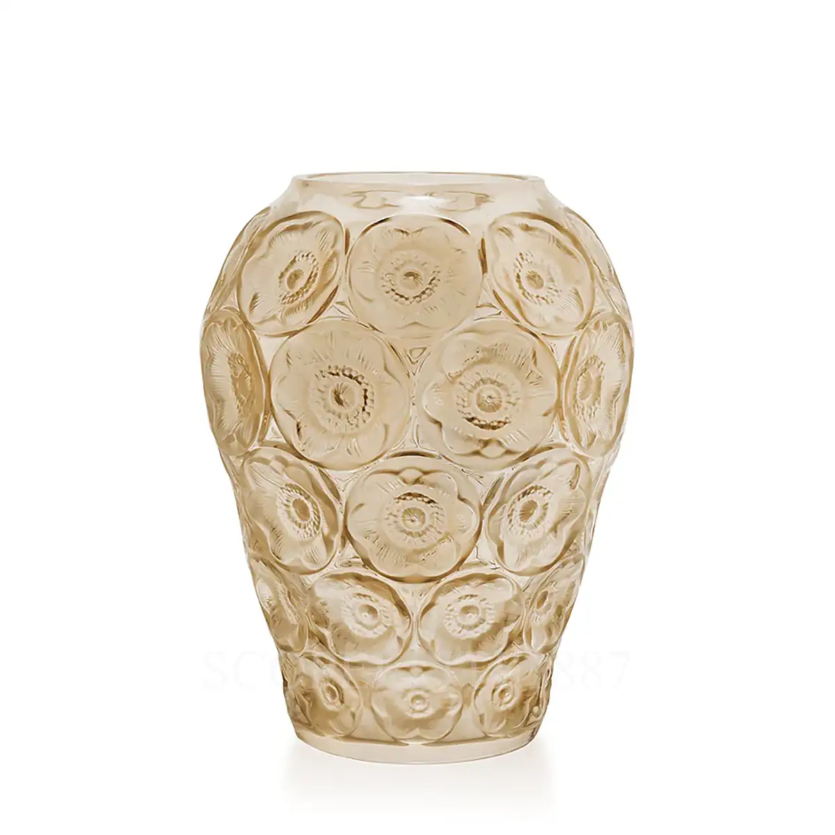 lalique anemones vase gold