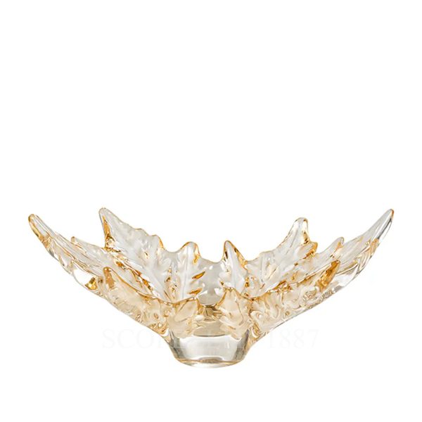 lalique champs-elysees bowl gold luster medium