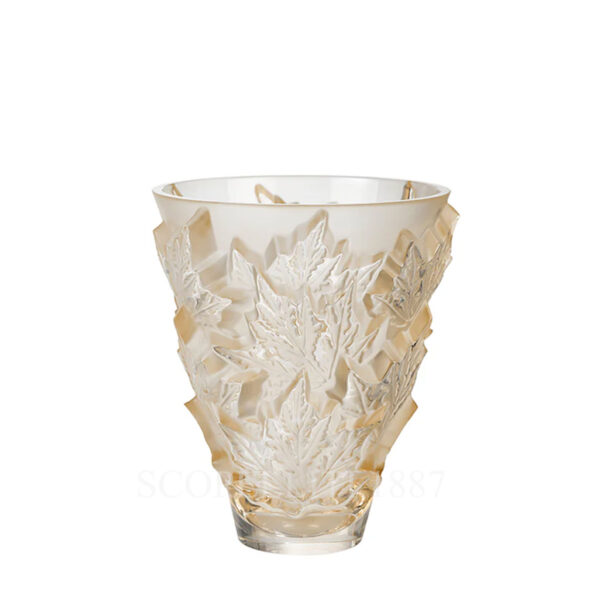 lalique champs elysees gold small vase