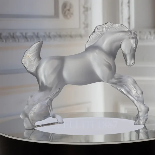 lalique horse sculpture clear crystal