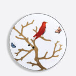 bernardaud aux oiseaux salad plate 21 cm limoges porcelain with bird motif and gold accents