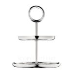 christofle vertigo 2-tier silver-plated dessert stand