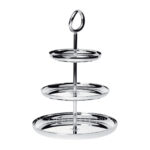 christofle vertigo 3-tier silver-plated dessert stand