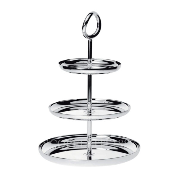 christofle vertigo 3-tier silver-plated dessert stand