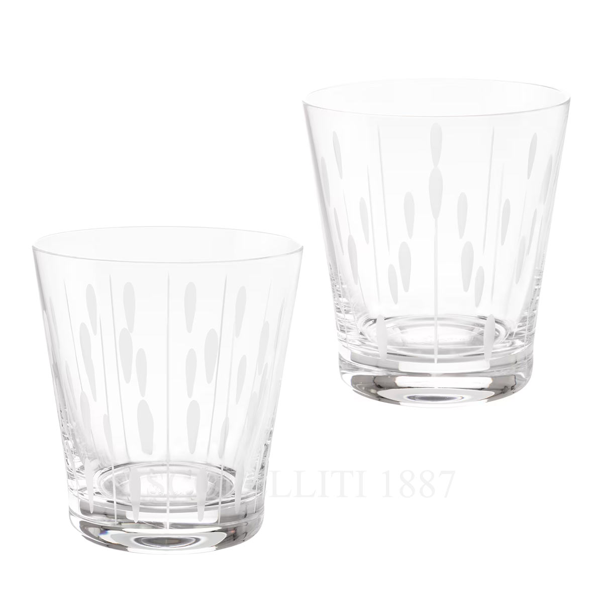 lalique lotus drops and dew tumblers