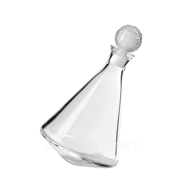 lalique merlot decanter clear crystal handcrafted in france
