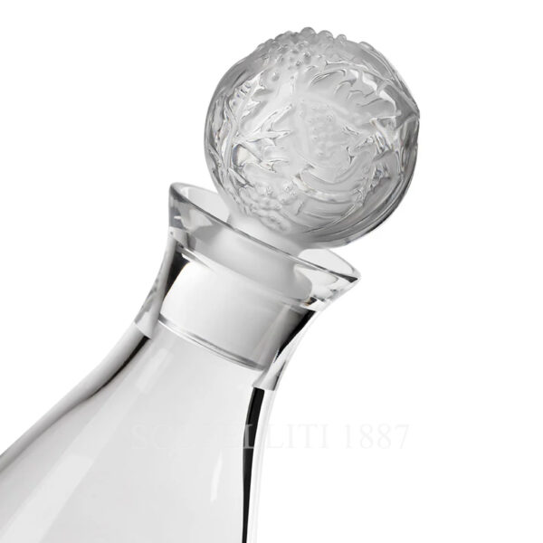 lalique merlot decanter details clear crystal handcrafted in france
