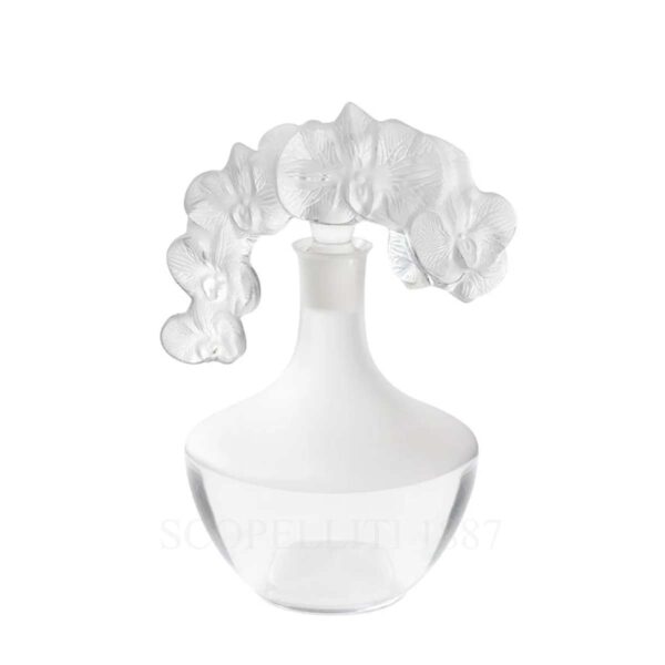 lalique orchidée decanter clear crystal handcrafted in france numbered edition