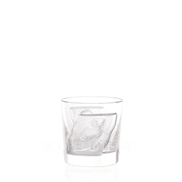 lalique owl cordial shot clear crystal handcrafted in france