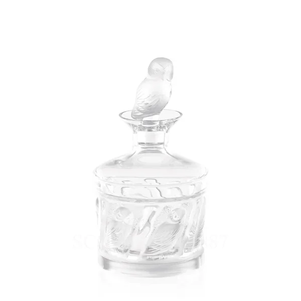 lalique owl decanter clear crystal