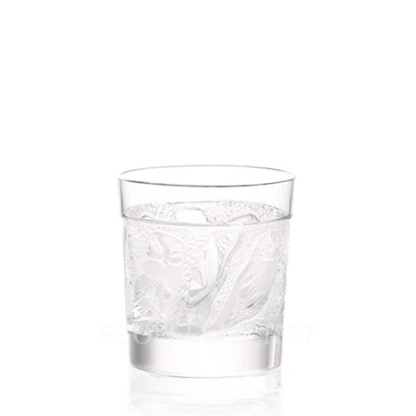 lalique owl whisky tumbler clear crystal handcrafted in france