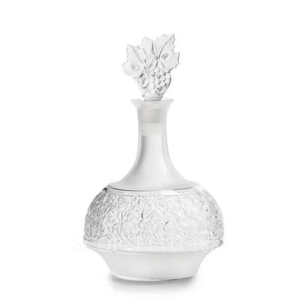 lalique versailles decanter clear crystal handcrafted in france