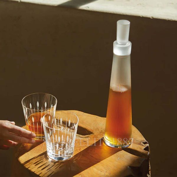 lalique wingen liquor decanter and lotus tumblers