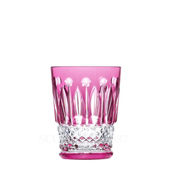 saint louis tommy amethyst shot tumbler in hand-cut crystal, part of collectible saint louis glassware