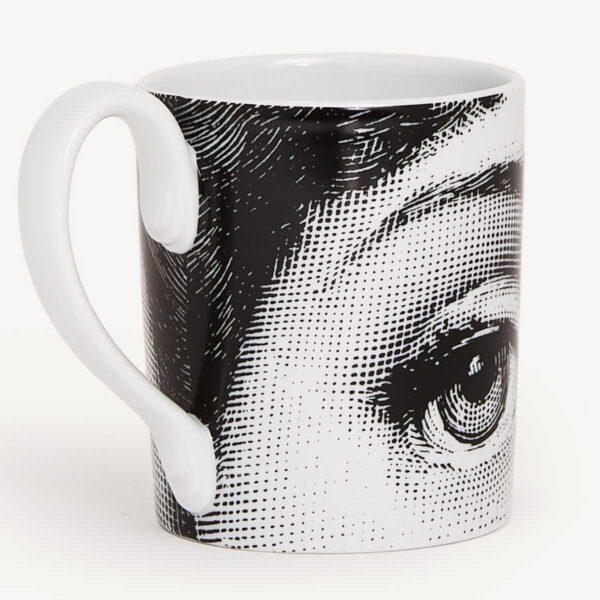 fornasetti mug occhi black and white