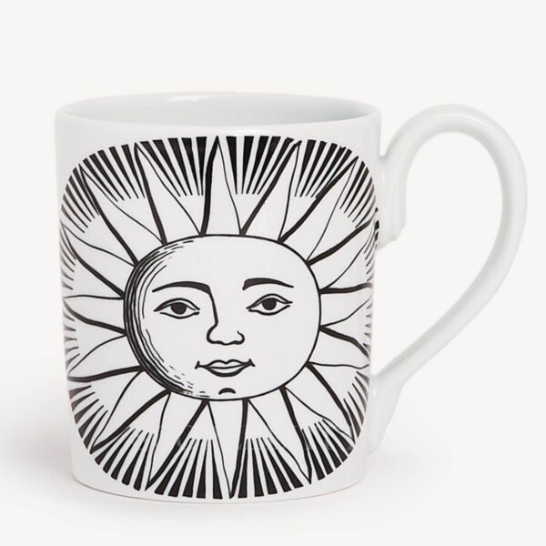 fornasetti mug sole black and white