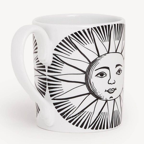 fornasetti mug sole black and white