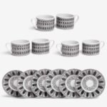 fornasetti tea cup and saucer architettura set of 6