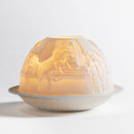 bernardaud equestrian dream votivelight with horses