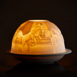 bernardaud equestrian dream votivelight with horses