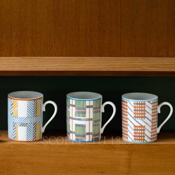 hermes set of 3 mugs hidden h