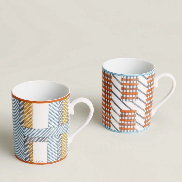 hermes set of 2 mugs hidden h