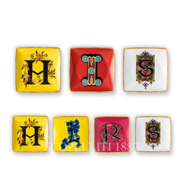 versace alphabet square dish by rosenthal